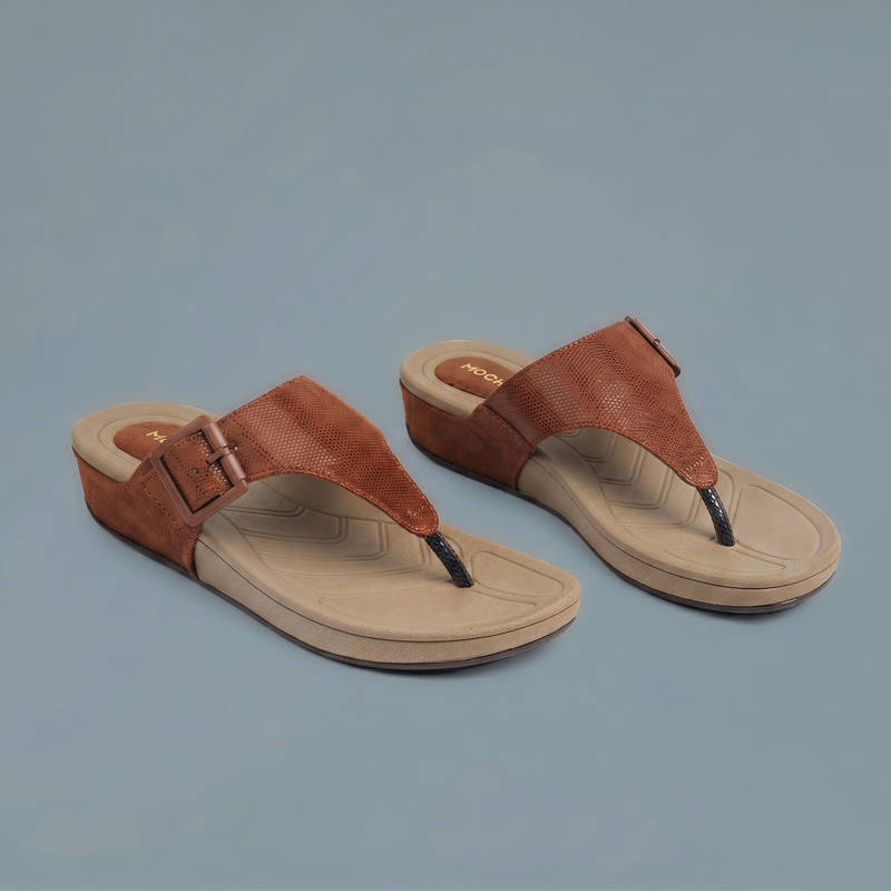 Mochi WoMen's Tan Sandals (EURO 36)