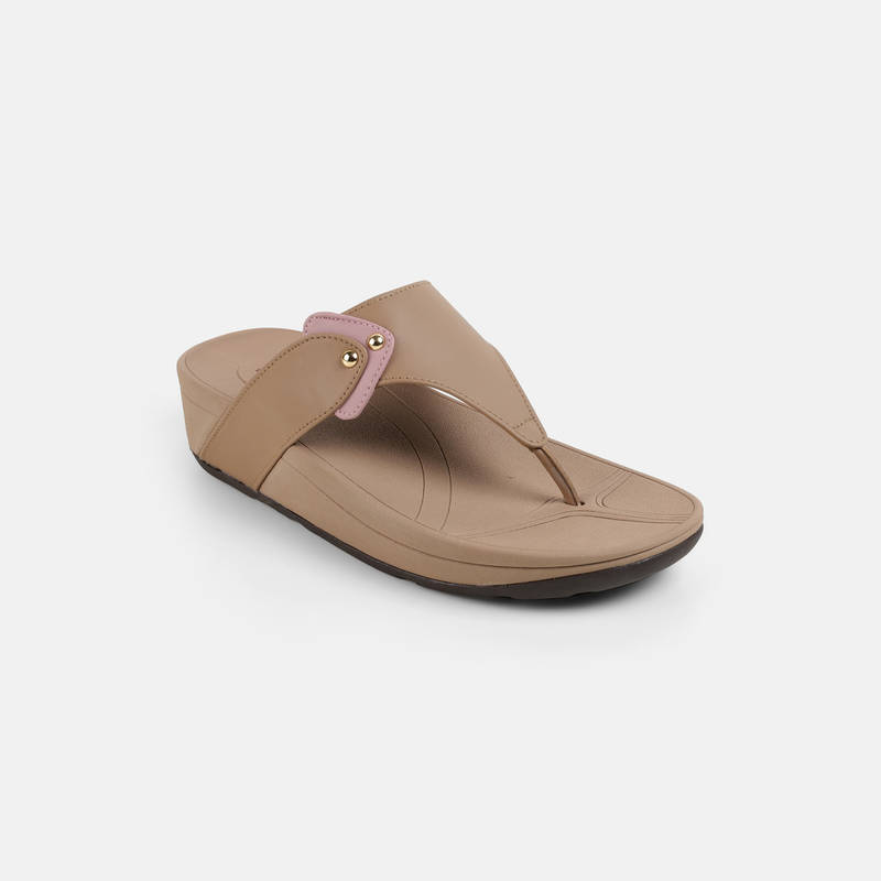 Mochi WoMen's Beige Synthetic Casual Sandals (EURO 36)