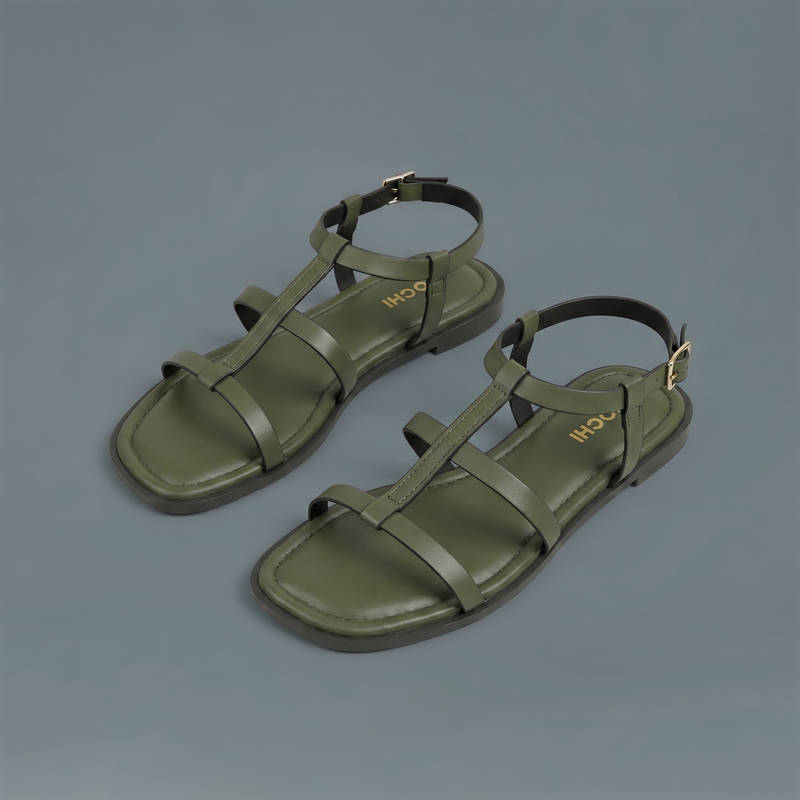 Mochi WoMen's Olive Sandal Slingback (EURO 36)