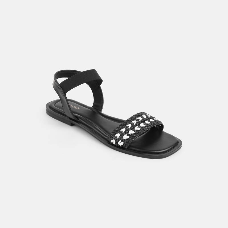 Mochi Black Refined Womens Sandals (EURO 36)
