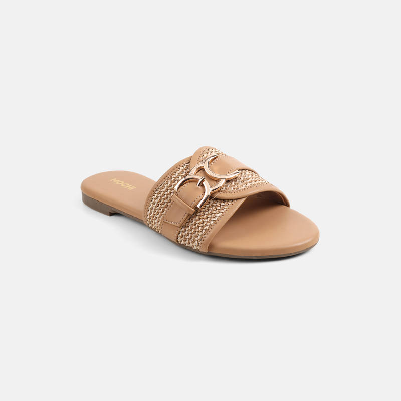 Mochi Women Beige Casual Flats (EURO 36)