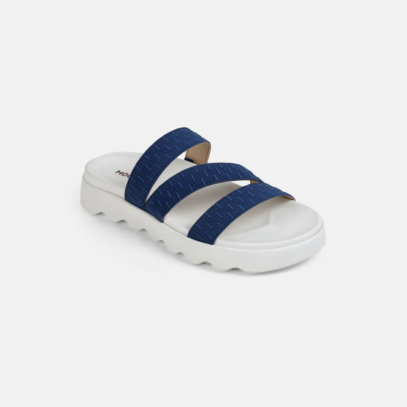 Mochi WoMen's Blue Casual Sandals (EURO 36)