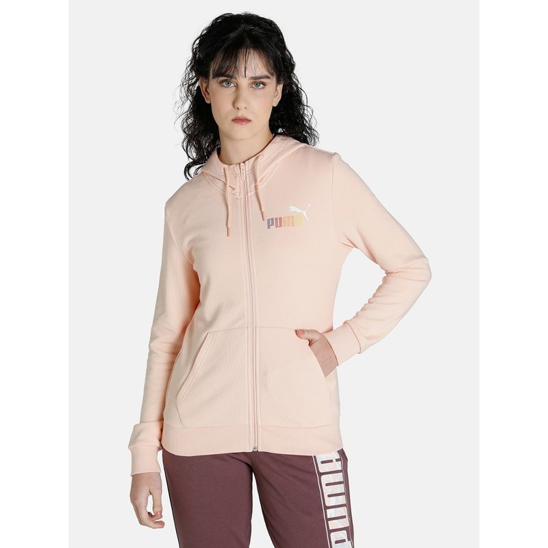 Puma Sweat Hooded Women Pink Jacket (XS)