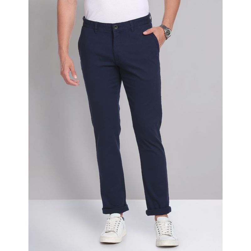 AD By Arvind Modern Slim Fit Solid Casual Chinos (30)