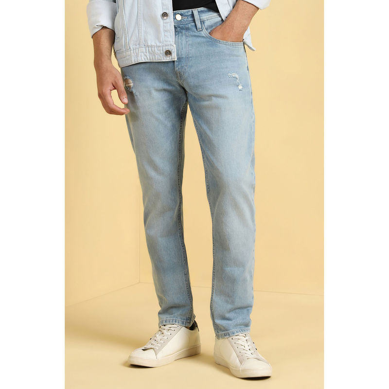 Allen Solly Men Light Blue Slim Fit Dark Wash Jeans (30)