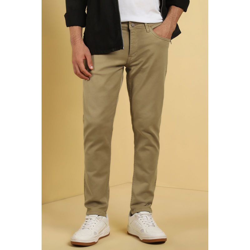 Allen Solly Men Khaki Slim Fit Dark Wash Jeans (34)