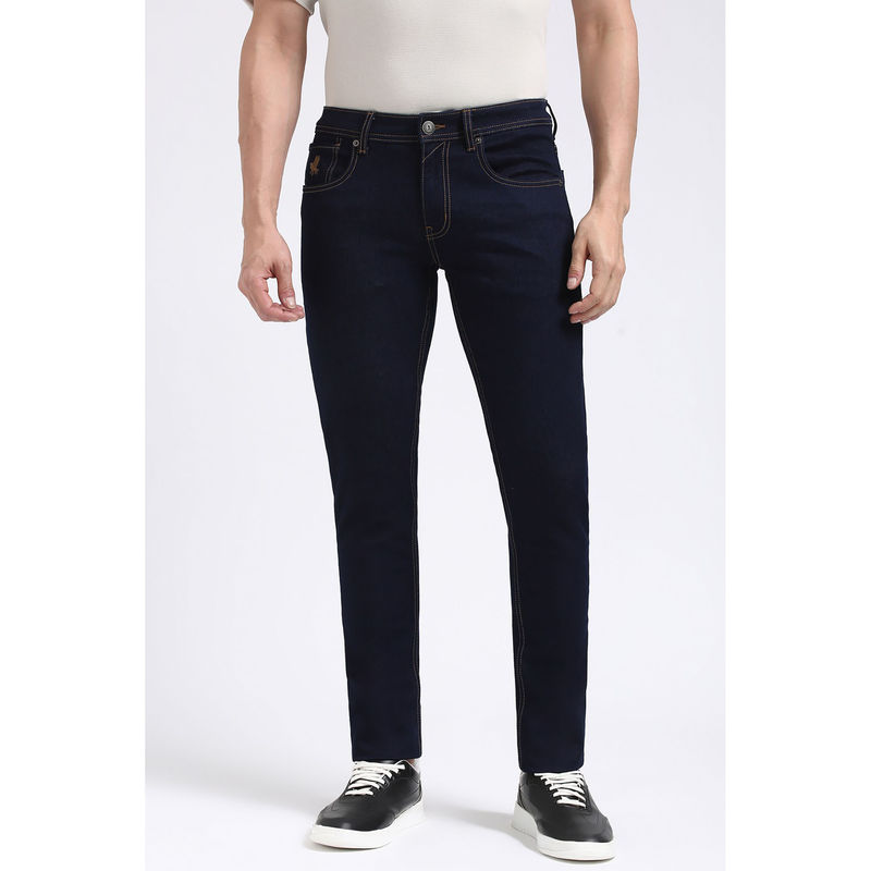 Peter England Men Navy Dark Wash Skinny Fit Jeans (32)