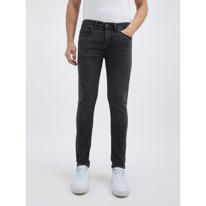 Pepe Jeans Chinos Black Mid Rise Tapered Gym Indigo Jeans (30)