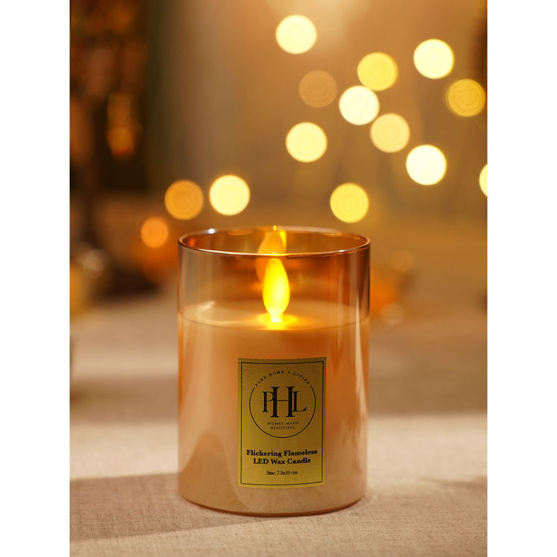 Pure Home + Living Amber LED Flickering Flame Candle (S)