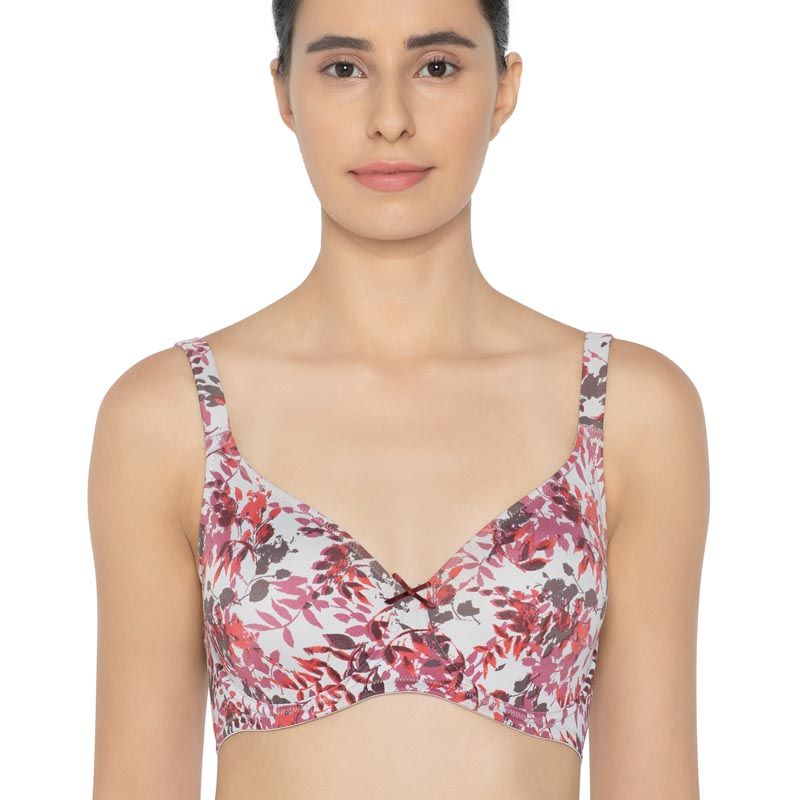 Triumph Non Padded Wired Floral Print Minimizer Bra - Multi-Color (34D)