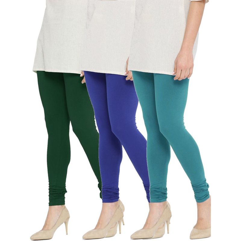 Ankle Length green colour Leggings for Womens/Girls/Ladies (Pack of 1)Free  Size