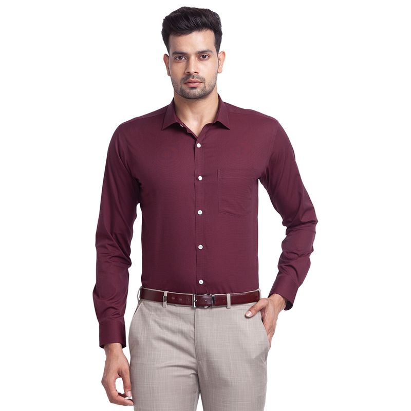 Park Avenue Fancy Maroon Shirt (44)