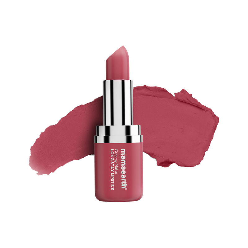 Mamaearth Creamy Matte Long Stay Lipstick - Pink Rose