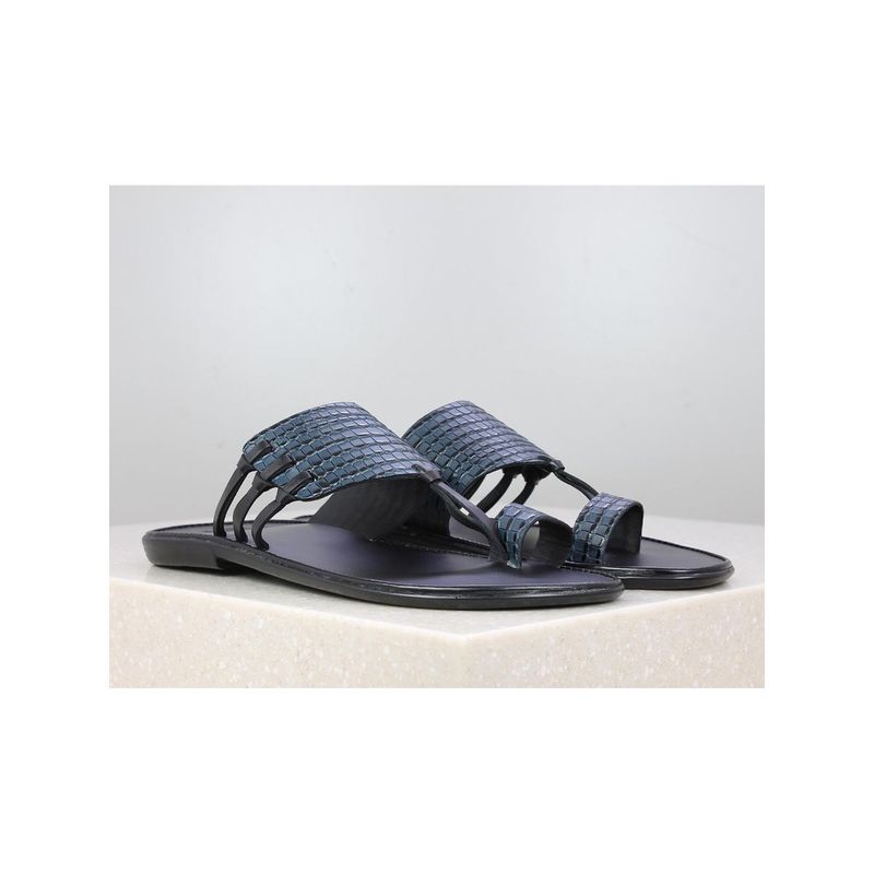 Buy PRIVO Blue Solid Flip Flops Online