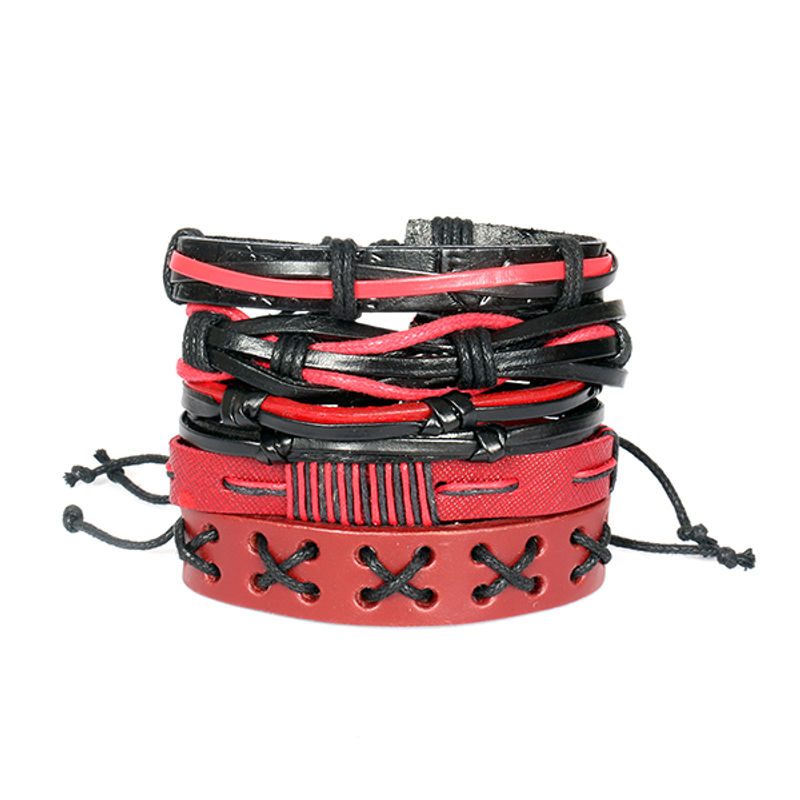 Buy online Red Black Leather Bracelet from Accessories for Men by Zivom  for 1119 at 75 off  2023 Limeroadcom