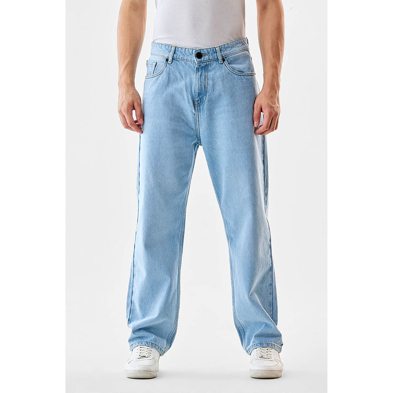 Snitch Men Light Blue Denim Solid Relaxed Fit Casual Jeans (36)