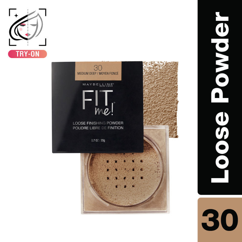 Maybelline New York Fit Me Loose Finishing Powder, Silky & Lightweight Powder - 30 Medium Deep
