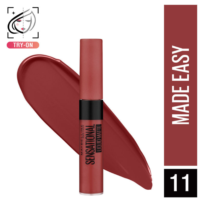 Maybelline New York Sensational Liquid Matte Lipstick, Weightless Comfort - 11 Made Easy