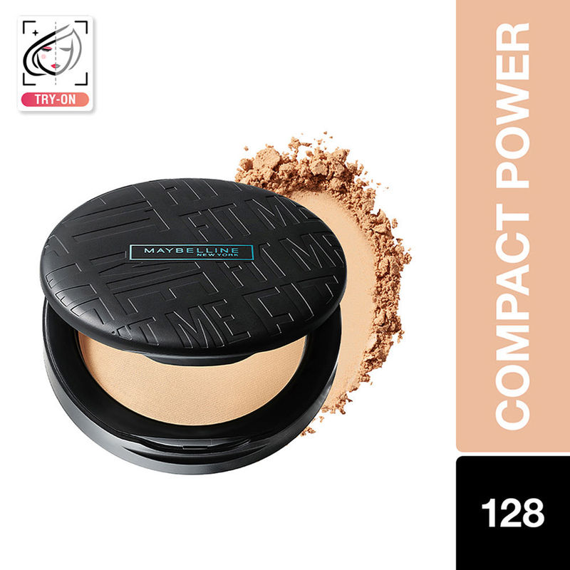 Maybelline New York Fit Me Matte + Poreless 16H Oil Control Compact Powder - 128 Warm Nude