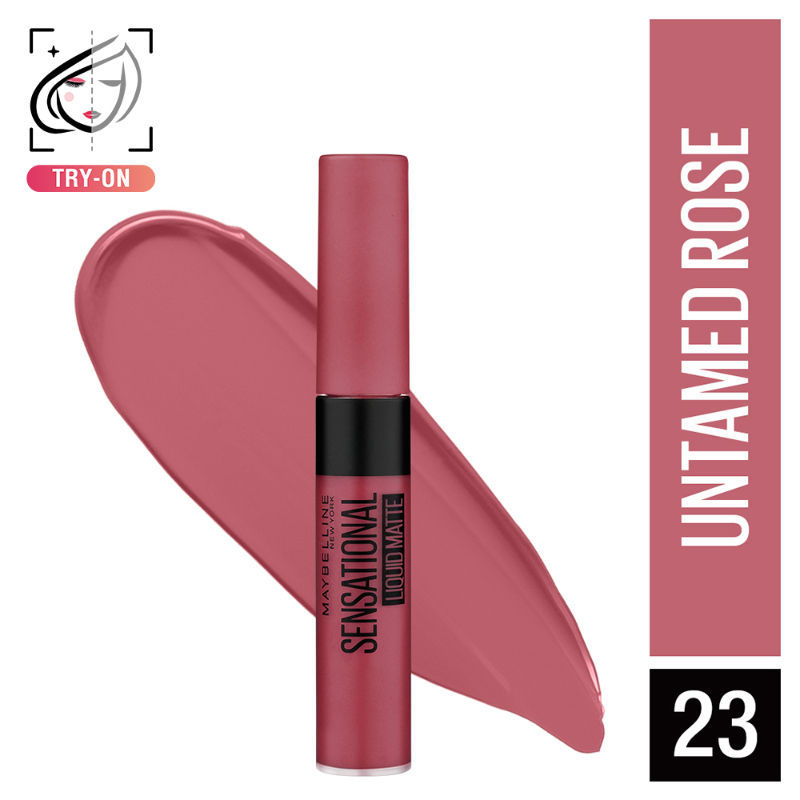 Maybelline New York Sensational Liquid Matte Lipstick, Weightless Comfort - 23 Untamed Rose