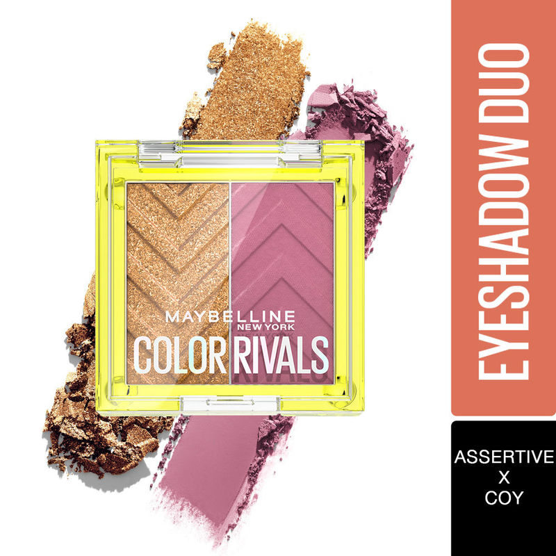 Maybelline New York Color Rivals Longwear Duo Eyeshadow Palette - Assertive X Coy