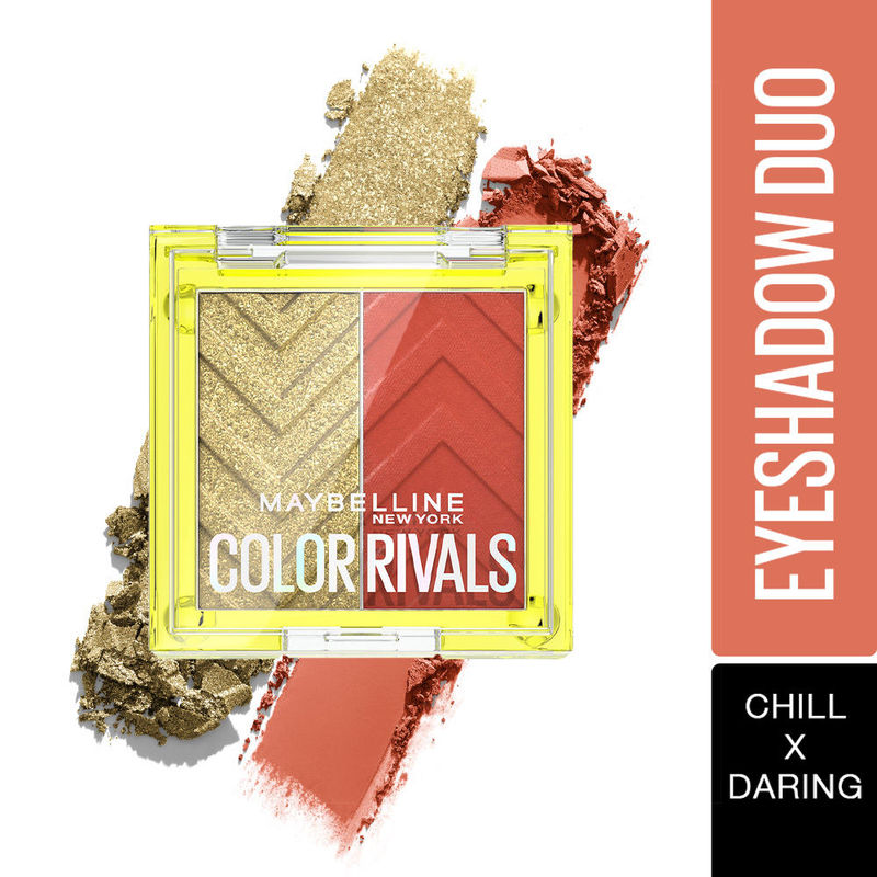 Maybelline New York Color Rivals Longwear Duo Eyeshadow Palette - Chill X Daring
