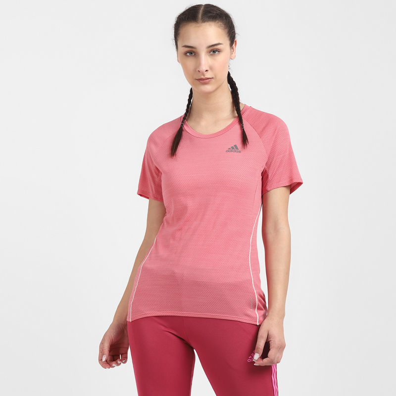 adidas Adi Runner Tee Pink Running Tshirt Buy adidas Adi Runner Tee Pink Running Tshirt