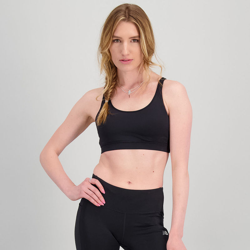 New Balance Womens Black Sports Bra (WB11036) (L)