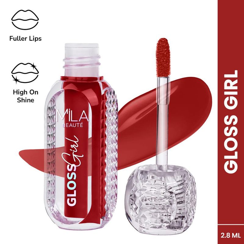 Mila Beauté Gloss Girl Lip Gloss with Fuller-Lip Effect & Extra Hydration - Bossy