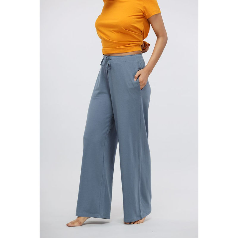 NeceSera China Blue Supima Flared Lounge Pant (S)