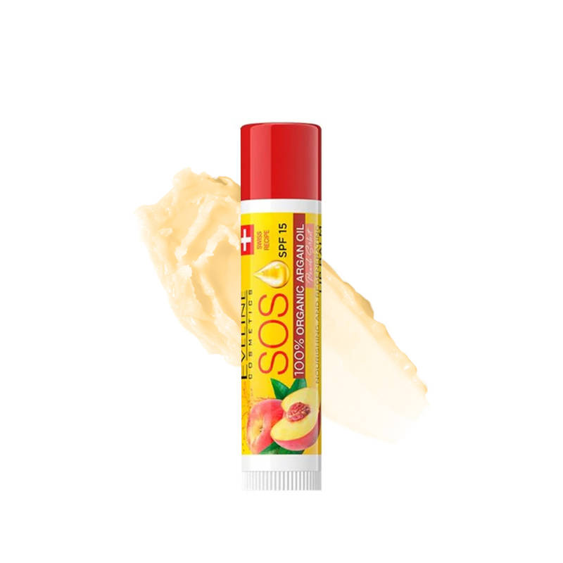 Eveline Cosmetics SOS Nourishing And Regenerating Lip Balm - Peach