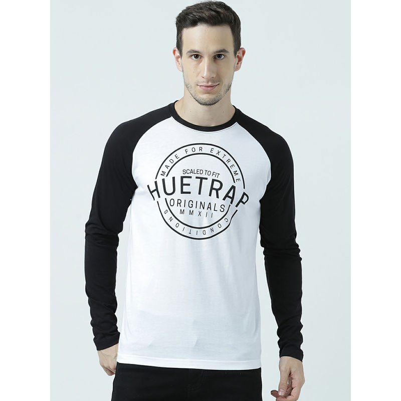 Huetrap Mens Knitted Regular Fit Round Neck Full Sleeve Colorblock Tee- Multi (2XL)