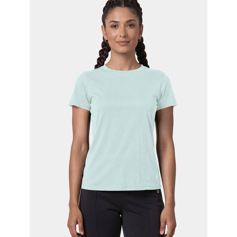 Enamor Relaxed Fit Crew Neckline Green T-Shirt (S)