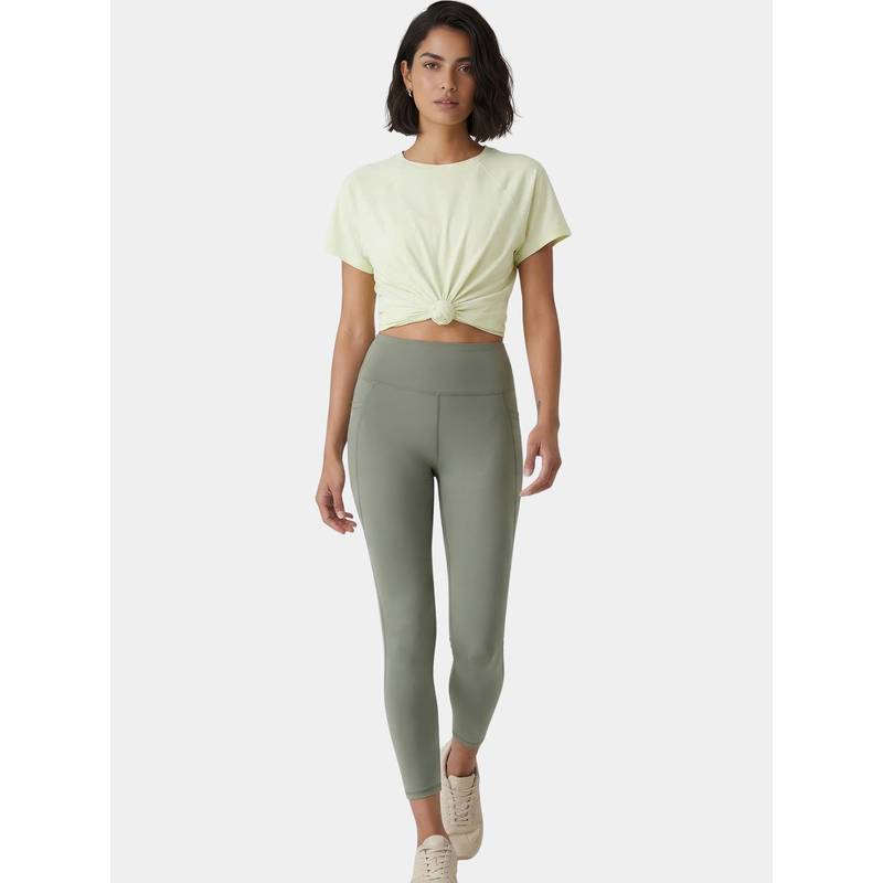 Enamor Women High Rise 7/8 Workout Olive Leggings (2XL)