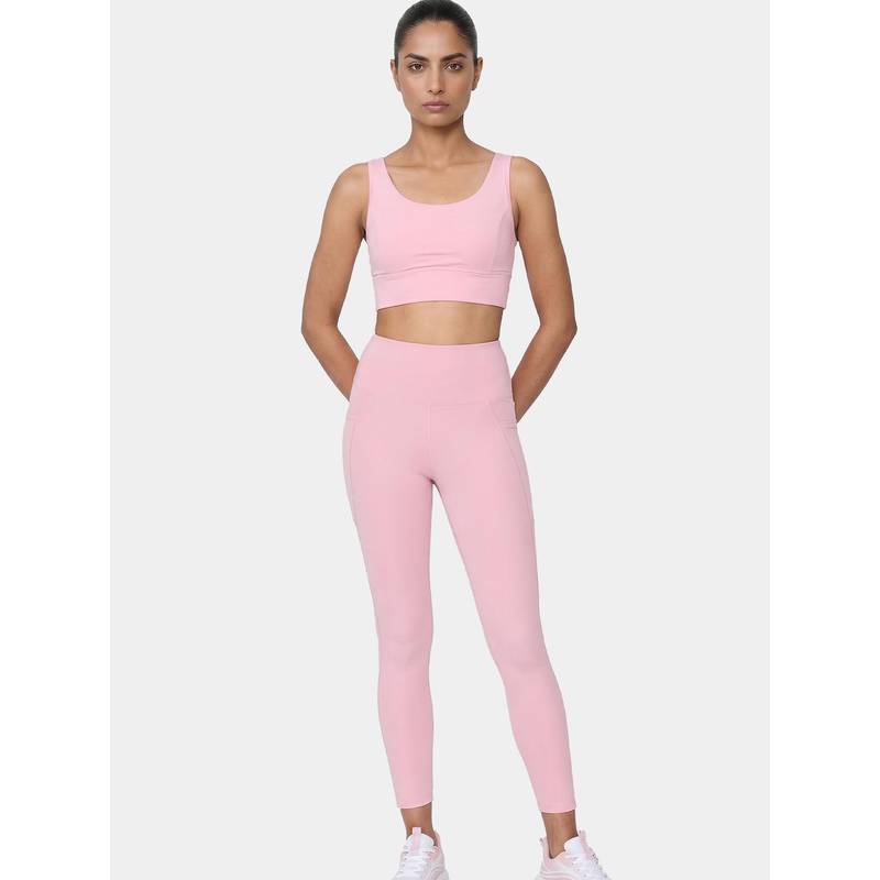 Enamor Women High Rise 7/8 Workout Pink Leggings (S)