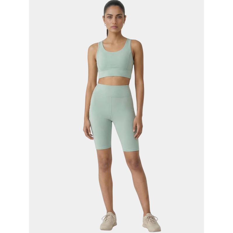 Enamor Women High Rise Knee Length Skinny Shorts (XL)