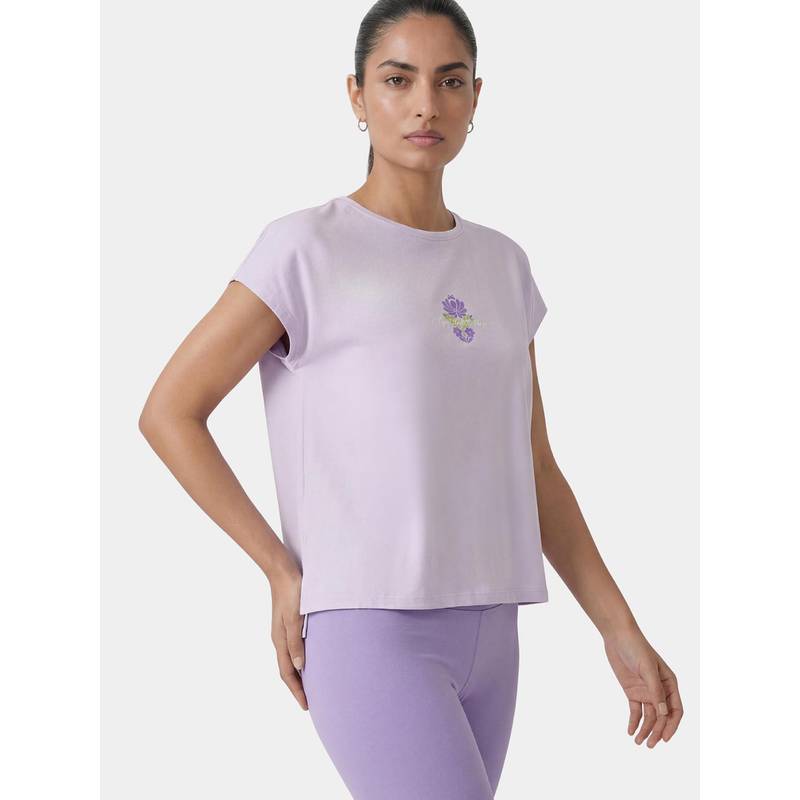 Enamor Women Sleeveless Crew Neck Cotton T-Shirt (S)