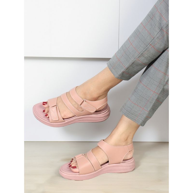 Carlton London Women Casual Peach Sandals (EURO 36)