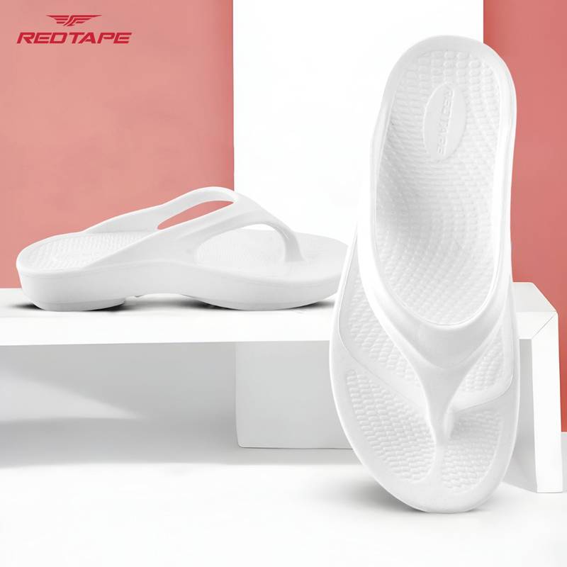 Red Tape Women'S Thomes White Flipflops (UK 5)