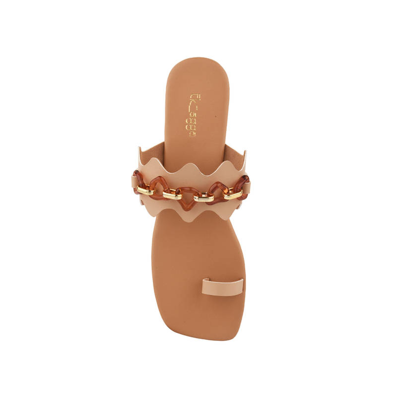 EK_agga Solid Beige Flats (UK 7)