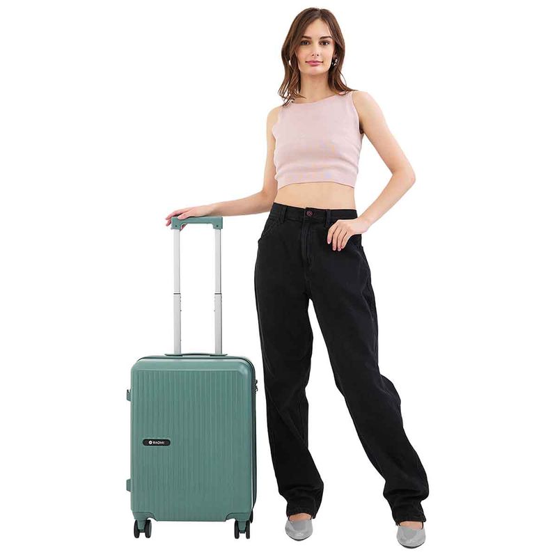 Baomi Unisex Green Edge Range Slate Hard Luggage Bag (S)