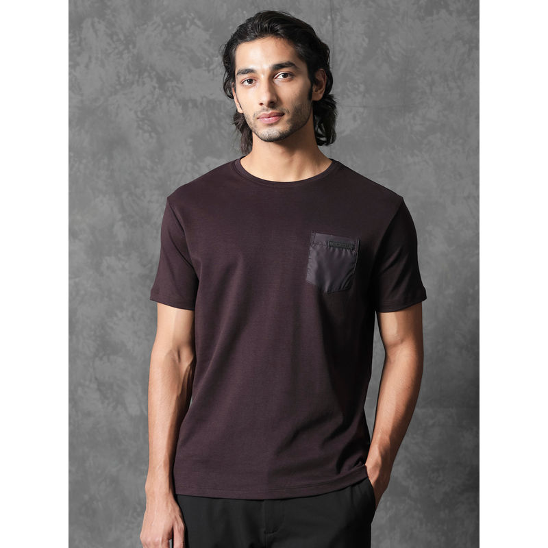 Rare Rabbit Azul Primary Maroon Solid T-Shirt (S)