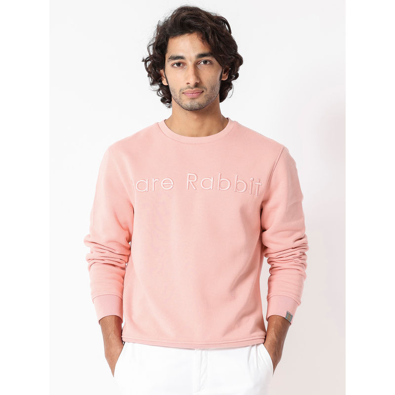 Rare Rabbit Oranj Primary Orange Typography Sweatshirt (L)