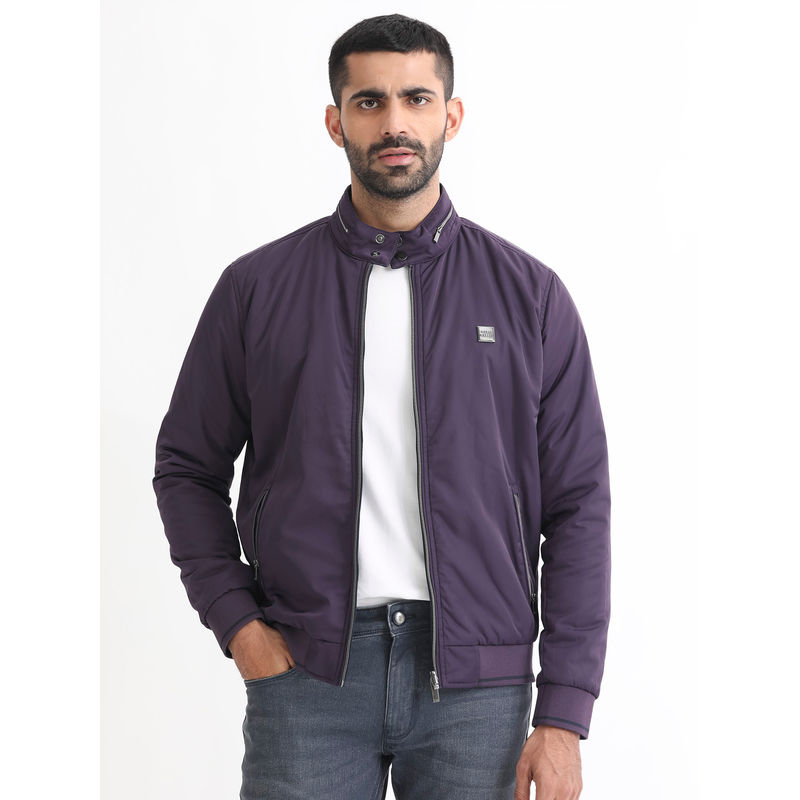 Rare Rabbit Royban Primary Purple Reversible Solid Jacket (2XL)