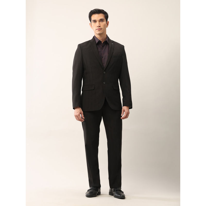 Arrow Black Men's Tailored Fit Ceremonial Twill Blazer with Trouser (Set of 2) (40)