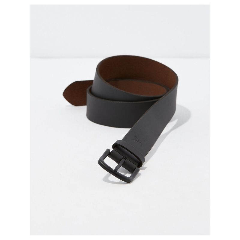 American Eagle Men Black Leather Belt (38)