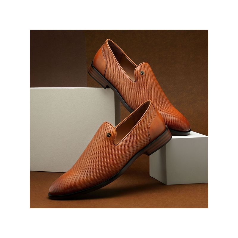 Arrow Men Tan Trune Formal Slip On (UK 7)