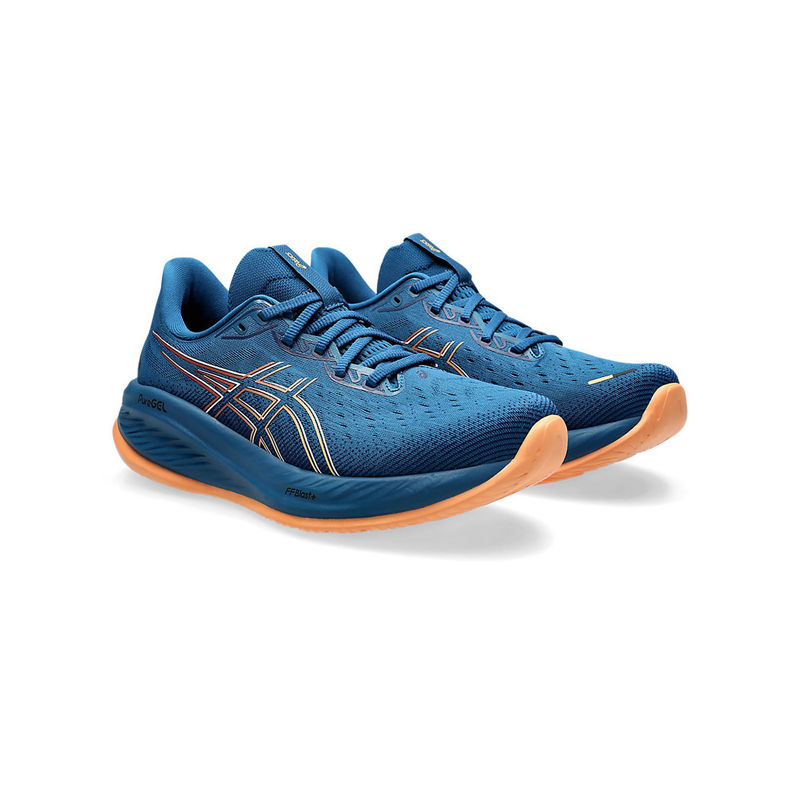 ASICS Men Gel-Cumulus 26 Blue/Faded Orange Running Shoes (UK 8)