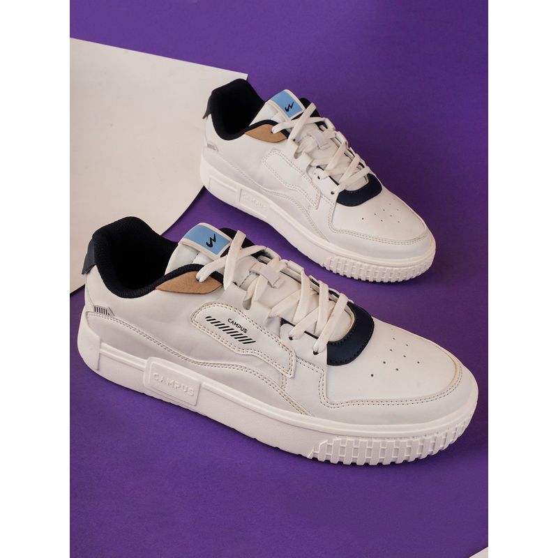 Campus OG-11 White Navy Blue Men Sneakers (UK 7)