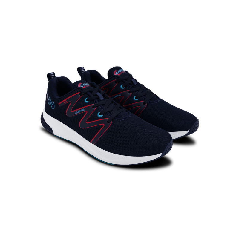 Campus VULCANE Men Navy Blue & Red Running Shoes (UK 8)